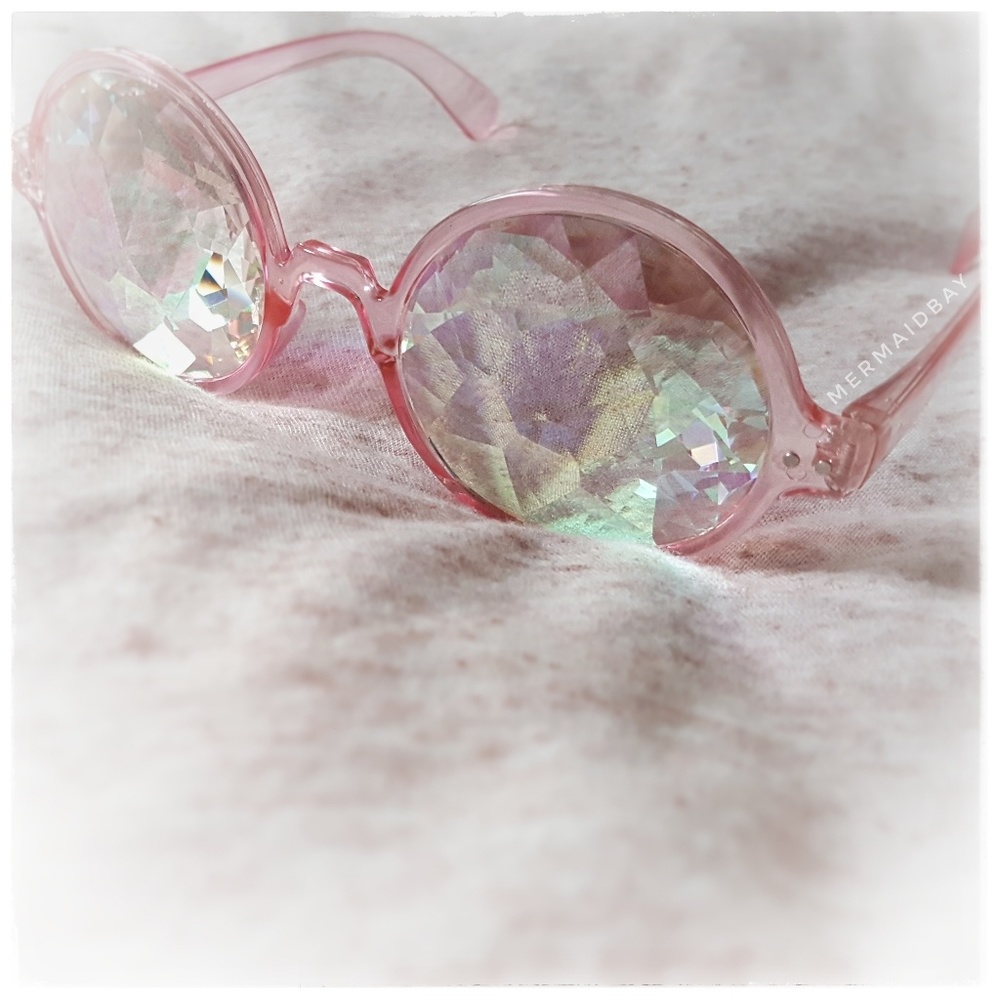 Pink Prism Kalaidoscope Glasses, Festival, Fun - Picture 6 of 8